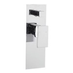 Remer Z09US Contemporary Rectangular Built in Diverter With Pressure Balance Cartridge, Rough-In Valve Included